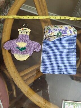Purple Knit Doll Sweater & Sleeping Bag